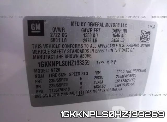 1GKKNPLS0HZ133269 фото 10