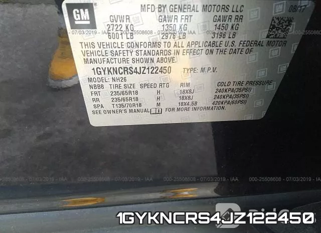 1GYKNCRS4JZ122450 фото 10
