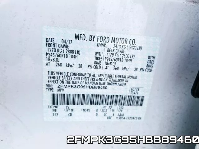 2FMPK3G95HBB89460 фото 2