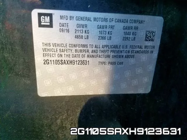 2G1105SAXH9123631 фото 2