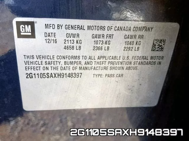 2G1105SAXH9148397 фото 2