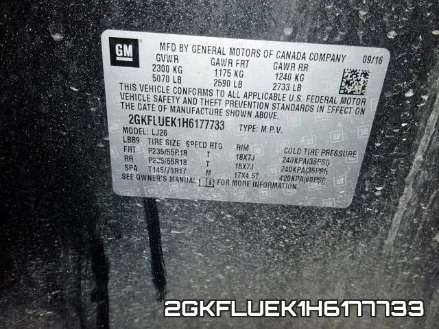 2GKFLUEK1H6177733 фото 2