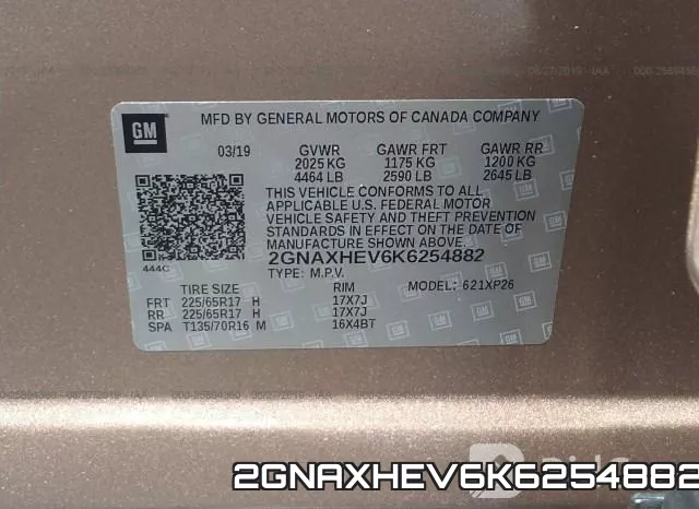 2GNAXHEV6K6254882 фото 10