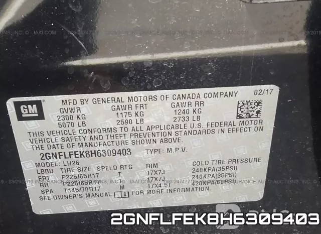2GNFLFEK8H6309403 фото 10