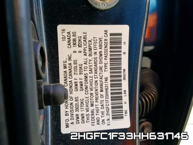 2HGFC1F33HH631746 фото 2