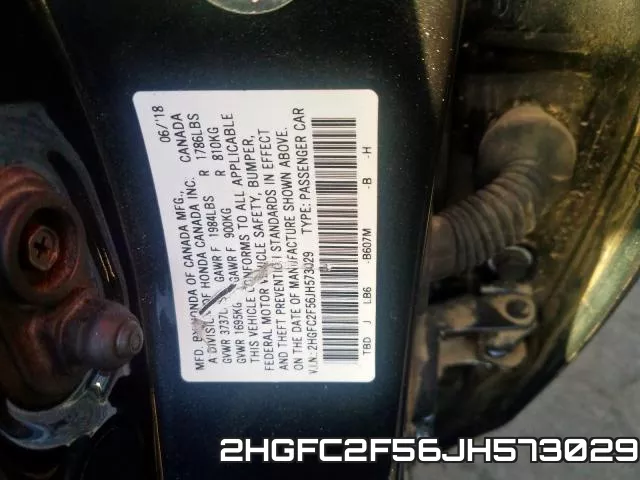2HGFC2F56JH573029 фото 2