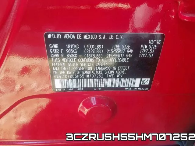 3CZRU5H55HM707252 фото 2