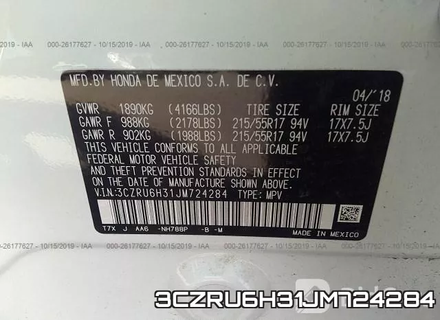 3CZRU6H31JM724284 фото 10