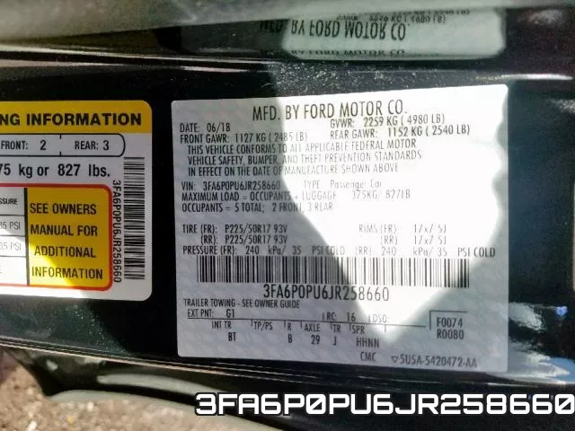 3FA6P0PU6JR258660 фото 2