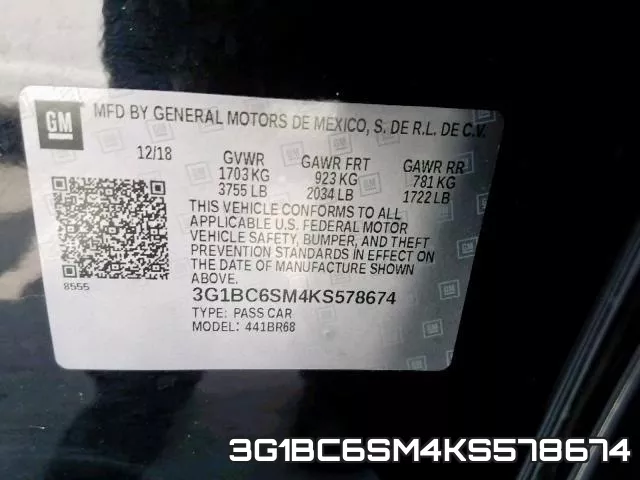 3G1BC6SM4KS578674 фото 2