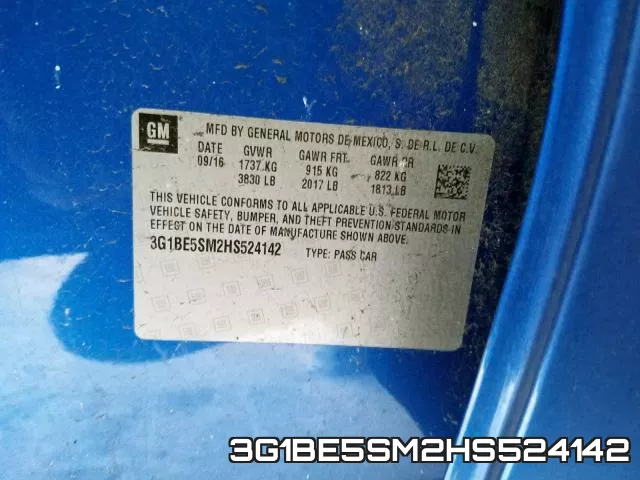 3G1BE5SM2HS524142 фото 2