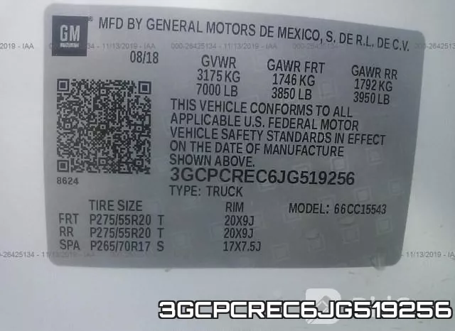 3GCPCREC6JG519256 фото 9