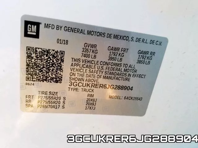 3GCUKRER6JG288904 фото 2