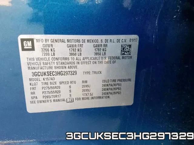 3GCUKSEC3HG297329 фото 2