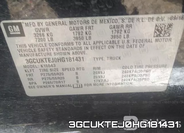 3GCUKTEJ0HG181431 фото 10
