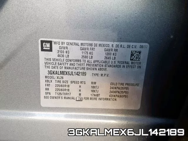 3GKALMEX6JL142189 фото 2