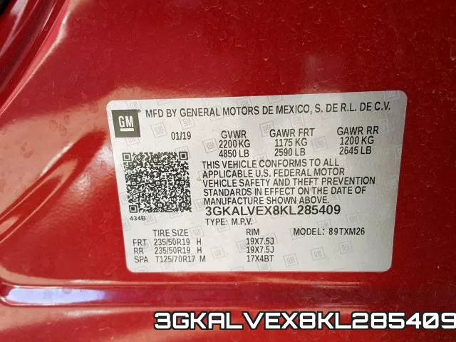 3GKALVEX8KL285409 фото 2