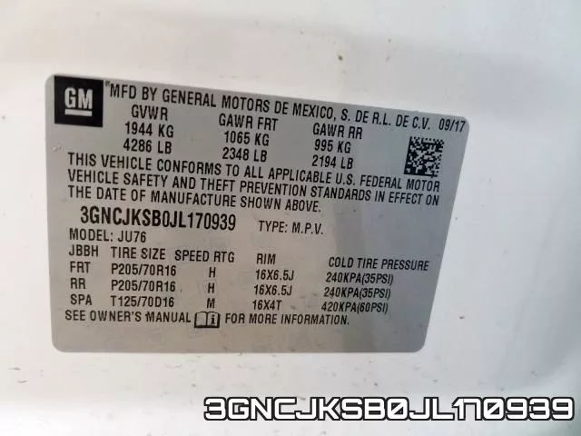 3GNCJKSB0JL170939 фото 2