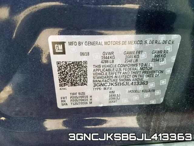 3GNCJKSB6JL413363 фото 2