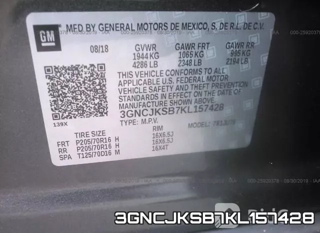 3GNCJKSB7KL157428 фото 10