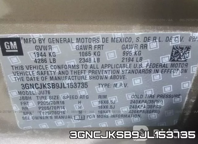 3GNCJKSB9JL153735 фото 10