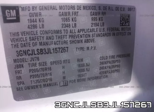 3GNCJLSB3JL157267 фото 10