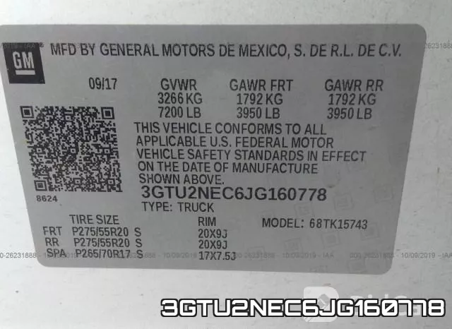 3GTU2NEC6JG160778 фото 10