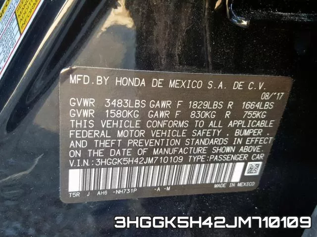 3HGGK5H42JM710109 фото 2