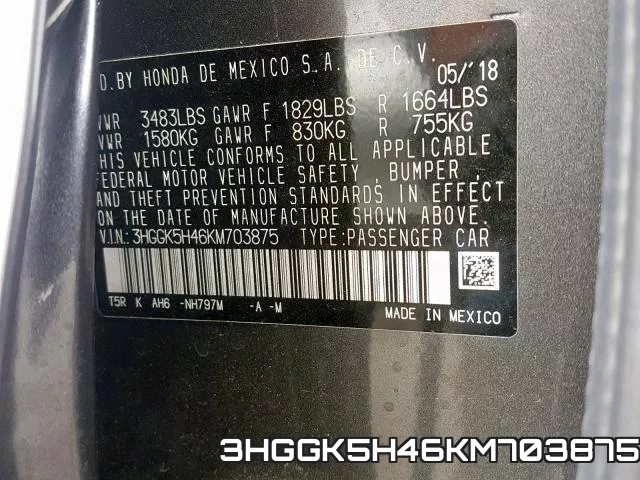 3HGGK5H46KM703875 фото 2