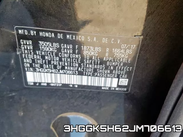 3HGGK5H62JM706613 фото 2