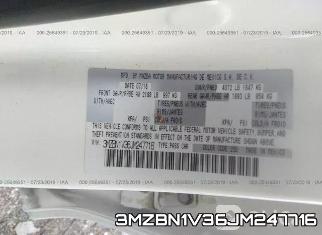 3MZBN1V36JM247716 фото 10