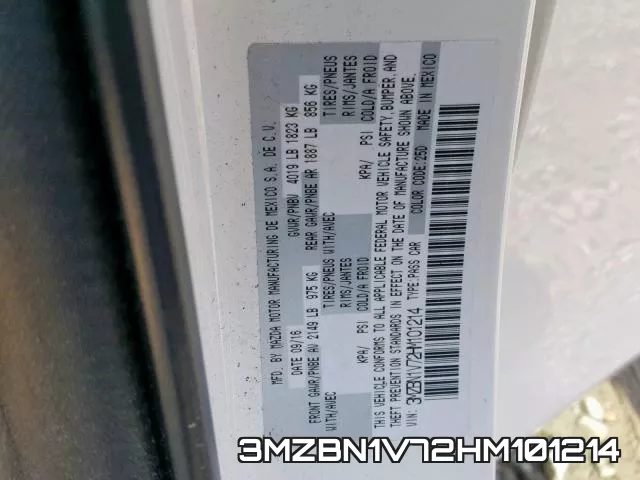 3MZBN1V72HM101214 фото 2