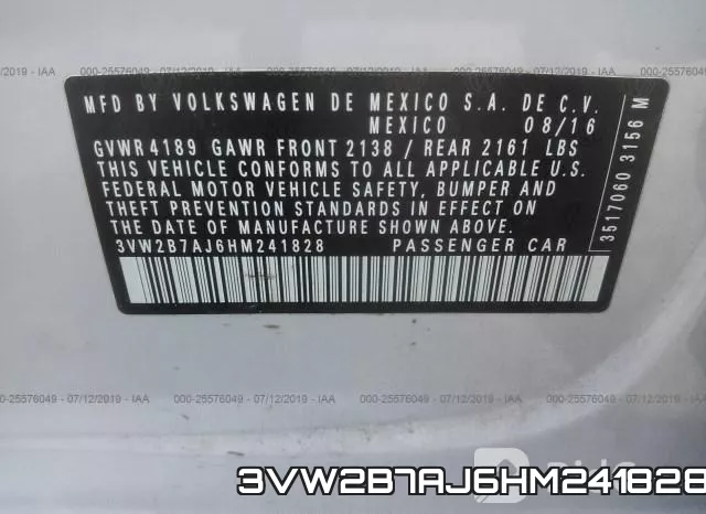 3VW2B7AJ6HM241828 фото 10