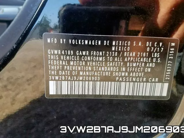 3VW2B7AJ9JM206903 фото 2