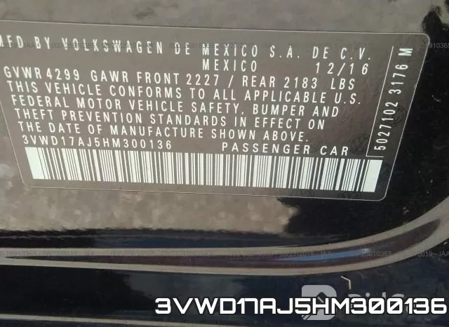 3VWD17AJ5HM300136 фото 10