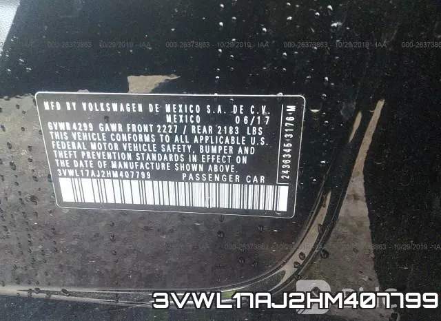 3VWL17AJ2HM407799 фото 10