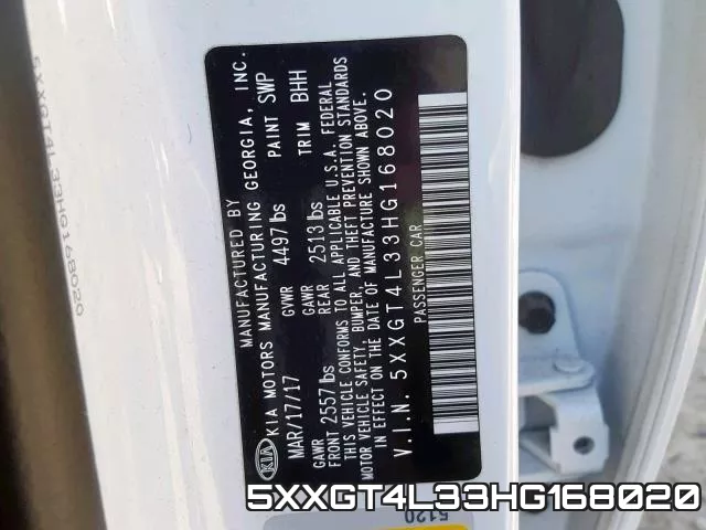5XXGT4L33HG168020 фото 2