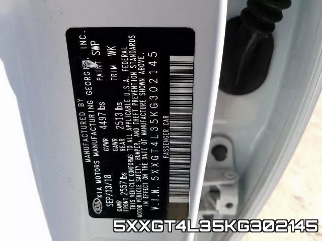 5XXGT4L35KG302145 фото 2