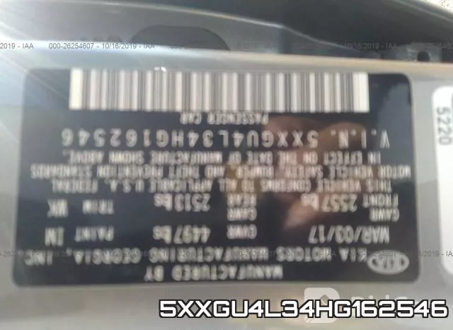 5XXGU4L34HG162546 фото 10
