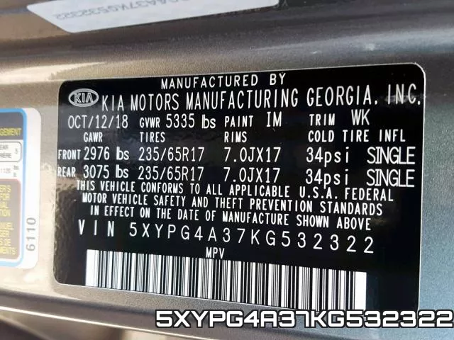 5XYPG4A37KG532322 фото 2
