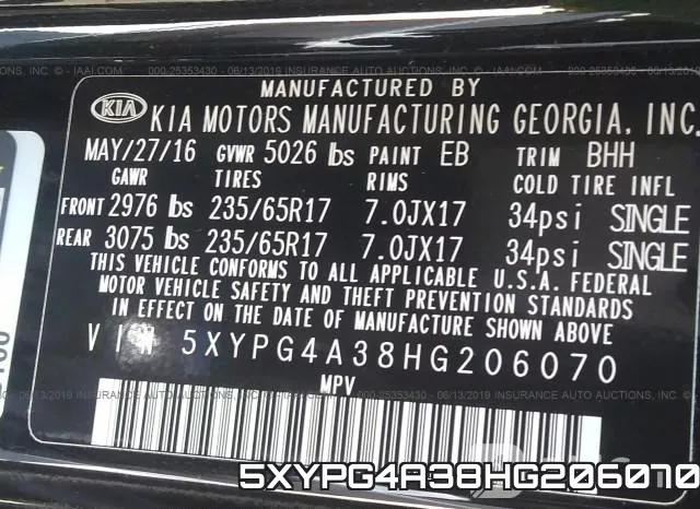 5XYPG4A38HG206070 фото 10