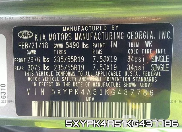 5XYPK4A51KG437786 фото 9