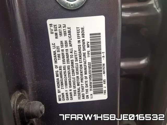 7FARW1H58JE016532 фото 2