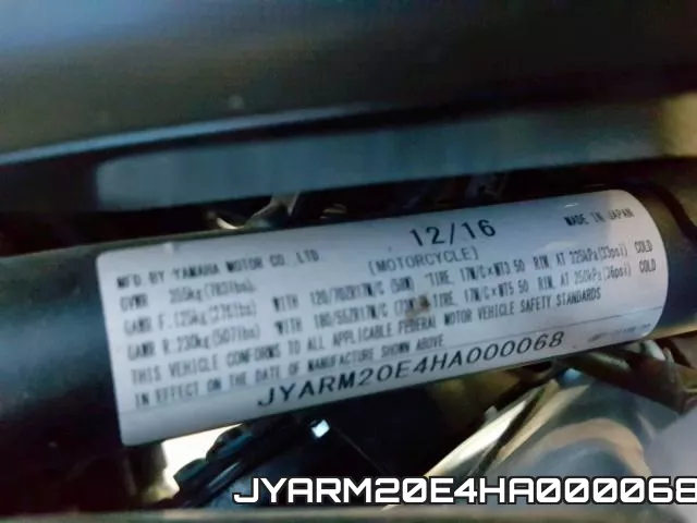 JYARM20E4HA000068 фото 2