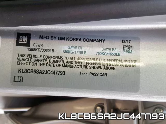 KL8CB6SA2JC447793 фото 2