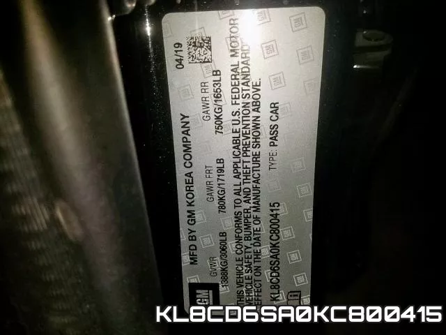 KL8CD6SA0KC800415 фото 2