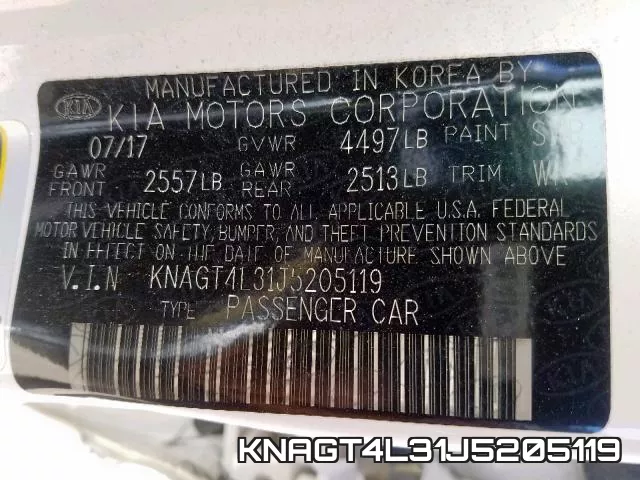 KNAGT4L31J5205119 фото 2