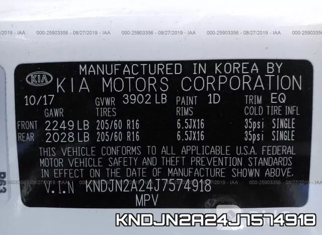 KNDJN2A24J7574918 фото 10