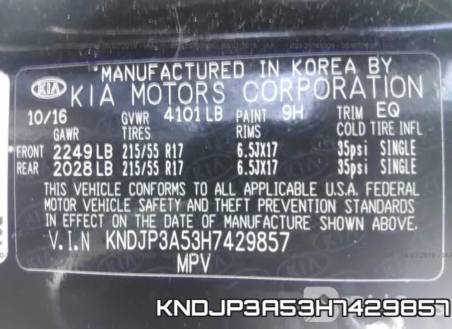 KNDJP3A53H7429857 фото 10