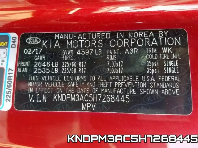 KNDPM3AC5H7268445 фото 2